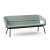 Twist & Sit Polyurethane Low Back 3-Seater Sofa w/Steel Frame & Base (Fabric 1)