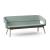 Twist & Sit Polyurethane Low Back 3-Seater Sofa w/Steel Frame & Wood Base (Fabric 2)