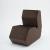 Shape Fabric Pouf w/Backrest