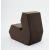 Shape Fabric Pouf w/Backrest