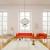 Stilt Fabric Office 3 Seater Sofa w/Metal Legs