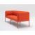 Stilt Fabric Office 3 Seater Sofa w/Metal Legs