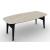 Abrey W78.7-inch Ceramic/Wood Customizable Elliptical Dining Table