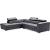 Icon Premium Leather Sectional Sofa, Chaise Facing Left