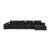 Mod Tweed 4 pcs Modular Sectional Sofa Black