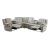SF 323 Italian Leather Sectional Recliner Sofa