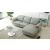 SF 612+ Italian Leather L-Shape Sectional Sofa w/Adjustable Headrest, Full Power Motion Recliner on One Arm Chair & Wireless Charger