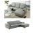 SF 612+ Italian Leather L-Shape Sectional Sofa w/Adjustable Headrest, Full Power Motion Recliner on One Arm Chair & Wireless Charger