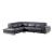 SF 836 Italian Leather L-Shape Left Arm Chaise Sectional Sofa w/Adjustable Headrest