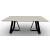 Sunshine W78.7-inch Ceramic/Metal Customizable Rectangular Dining Table