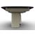 Twins Metal/Ceramic Rectangular Extendable Dining Table w/Rounded Corners