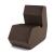 Shape Fabric Pouf w/Backrest