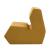Shape Fabric Pouf w/Backrest