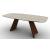 Icaro W78.7-inch Ceramic/Wood Customizable Elliptical Dining Table