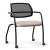 Gama Visitor Armchair, Upholstered Seat & Mesh Back, 4-leg Frame with Castors