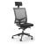 Eva.II Executive Chair w/Soft PU Headrest, Black Plastic Chair Body, Synchro Mechanism (Plastic Base w/Fibreglass)
