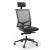 Eva.II Executive Chair w/Soft PU Headrest, Black Plastic Chair Body, Synchro Mechanism w/Side Tension (Plastic Base w/Fibreglass)