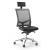 Eva.II Executive Chair w/Soft PU Headrest, Black Plastic Chair Body, Synchro Mechanism (Polished Aluminium Base)