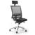 Eva.II Executive Chair w/Lumbar Support & Soft PU Headrest, Black Plastic Chair Body, Synchro Mechanism (Polished Aluminium Base)