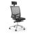 Eva.II Executive Chair w/Soft PU Headrest, Black Plastic Chair Body, Synchro Mechanism w/Side Tension (Polished Aluminium Base)