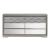 Skyline Rubberwood/Glass Dresser
