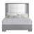 Skyline Rubberwood/Glass Queen Size Bed