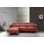 Slate Leather Sectional w/Motion Headrests, Left Arm Chaise Facing