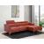 Slate Leather Sectional w/Motion Headrests, Right Arm Chaise Facing