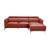 Slate Leather Sectional w/Motion Headrests, Right Arm Chaise Facing
