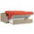 Sleep Plus Fabric/PU Convertible Loveseat