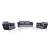 Spencer 4 Piece Outdoor Rope/Marble Conversation Set