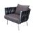 Spencer 4 Piece Outdoor Rope/Marble Conversation Set