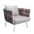 Spencer 4 Piece Outdoor Rope/Marble Conversation Set