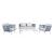 Spencer 4 Piece Outdoor Rope/Marble Conversation Set