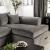 Degelis Fabric L-Shape Sectional Sofa