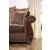 Tabitha Fabric/Leatherette/Wood Loveseat