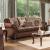 Tabitha Fabric/Leatherette/Wood Living Room Set