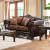 Elpis Chenille Fabric/Leatherette/Wood Loveseat