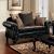 Theodora Fabric/Leatherette/Wood Living Room Set