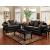 Theodora Fabric/Leatherette/Wood Living Room Set