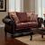 Ellis Fabric/Leatherette/Wood Living Room Set