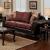 Ellis Chenille Fabric/Leatherette/Wood Sofa