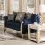 Marinella Fabric/Wood Living Room Set
