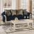 Marinella Fabric/Wood Living Room Set