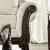 Cassani Chenille Fabric/Wood Loveseat