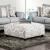 Misty Fabric Square Ottoman
