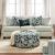 Porthcawl Fabric Round Ottoman