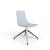 North Cape Low Back Armless Meeting Chair, Swivel 4-leg Base