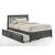 Spices Solstice Wood K-Series High/Low Platform Bed, Queen Size
