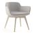 Danae Armchair, Solid Wood 4-leg Base